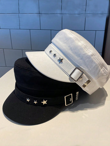 This stylish baseball cap features a black color with embroidered stars, adding a vintage and chic touch to your outfit. With its classic design and comfortable fit, this cap is perfect for everyday wear or as an accessory for special occasions. Upgrade your look with Starry Vintage Chic.