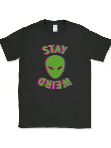 Embrace your quirky side with this Stay Weird Funny Aliens Men's T-Shirt. Featuring a vintage UFO design, it’s the perfect gift for men who love a touch of cosmic humor. Comfortable and casual, this tee adds a playful twist to any outfit while celebrating your out-of-this-world style.