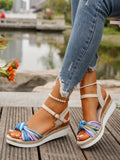 Introducing the perfect sandals to elevate your summer wardrobe. Our Step into Summer sandals feature a stylish wedge heel and platform design, adding extra height while providing comfort and stability. Perfect for any occasion, these sandals will make you feel like royalty.