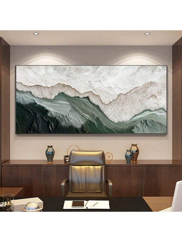 Add a splash of vibrant mystery to your space with this stunning large abstract green canvas art. Its bold oil strokes and rich green hues bring an elegant yet playful vibe, perfect to awaken your bedroom or living room walls. Unframed for a modern, effortless look, this piece invites you to imagine beyond the canvas and make your room truly unforgettable.