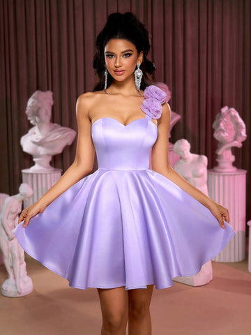 purple asymmetrical dress Lavender Elegance Sequin Gown / Medium (4/6) A stylish choice suitable for both evening dresses and formal dresses Elliatt Anika Asymmetrical Maxi Dress