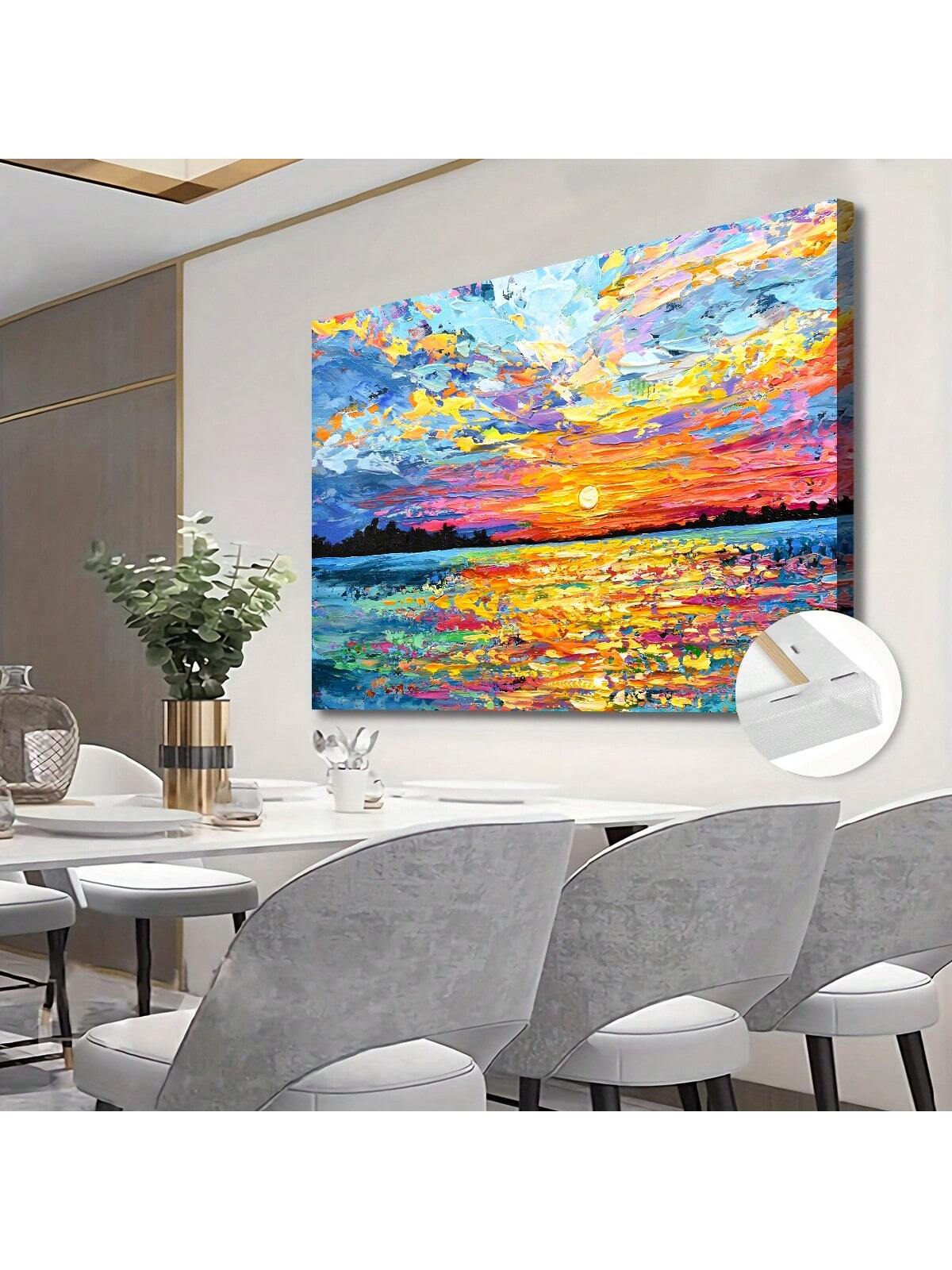 Brighten your space with our Stunning Ocean Sunset Canvas! This lively piece brings vibrant hues and serene waves right into your living room, bedroom, or office, turning any wall into a window to paradise. Feel the playful energy of the sunset every day while adding a splash of color and calm to your favorite spots. Perfect for those who love a joyful twist on classic ocean views!