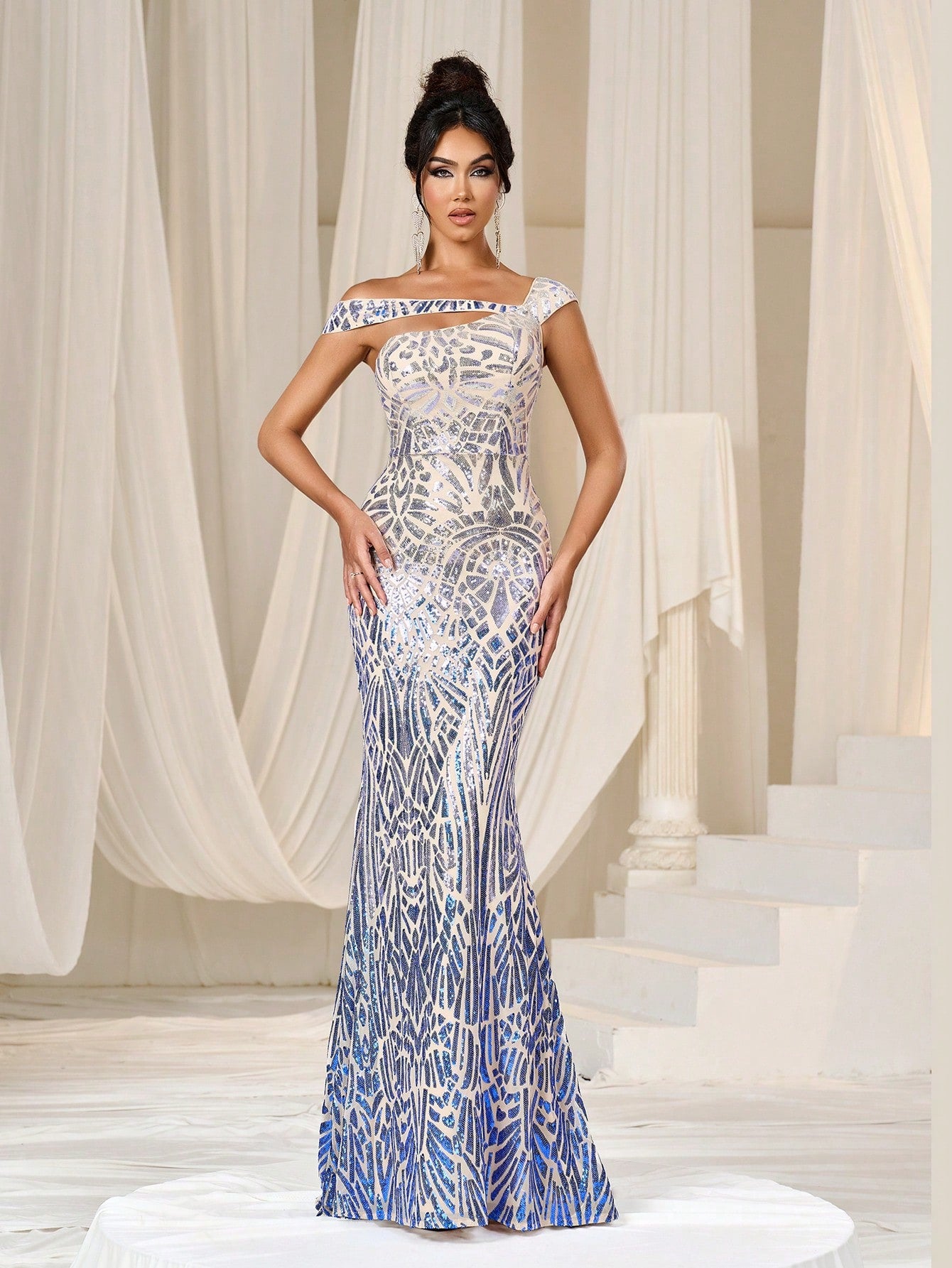 Turn heads in this stunning ombre sequin mermaid hem dress, perfect for prom, weddings, or graduation parties. The sparkling sequins catch every light, while the mermaid silhouette adds a flirty, playful vibe. Feel confident and radiant as you dance the night away in a dress that’s as unforgettable as your celebration.