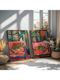 Transform your space with this striking 2-piece leopard canvas wall art set, designed to infuse contemporary jungle aesthetics into any room. Each canvas features expertly rendered leopard patterns that blend natural wildlife imagery with modern design sensibilities. The coordinated pair works seamlessly in bedrooms, living rooms, or offices, creating visual interest without overwhelming your décor. High-quality canvas construction ensures durability and vibrant color retention, while the versatile design c
