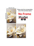 Add a touch of modern elegance to your home decor with our 3-Piece Gold Plant and Flower Canvas Wall Art Set. Featuring stylish designs and vibrant colors, this set is perfect for adding a pop of personality to any room. Bring the beauty of nature indoors with this unique and eye-catching wall art set.