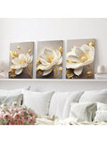 Add a touch of modern elegance to your home decor with our 3-Piece Gold Plant and Flower Canvas Wall Art Set. Featuring stylish designs and vibrant colors, this set is perfect for adding a pop of personality to any room. Bring the beauty of nature indoors with this unique and eye-catching wall art set.