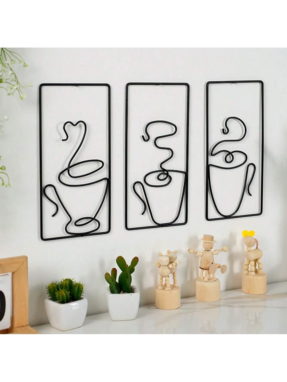 Add a splash of creativity to your space with this stylish 3-piece iron abstract art wall rack set. Perfect for organizing your kitchen essentials or showcasing your favorite decor, these racks combine art and function effortlessly. Their playful, abstract design turns any wall into a statement, making storage feel less like a chore and more like a fun expression of your style.