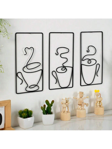 Add a splash of creativity to your space with this stylish 3-piece iron abstract art wall rack set. Perfect for organizing your kitchen essentials or showcasing your favorite decor, these racks combine art and function effortlessly. Their playful, abstract design turns any wall into a statement, making storage feel less like a chore and more like a fun expression of your style.