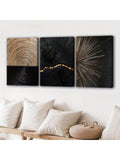Transform your space with this playful 3-piece black and gold canvas art set! These unframed modern fantasy prints add a splash of sophistication to any living room, bedroom, or office. The striking color contrast creates visual drama while the contemporary design sparks conversation. Mix, match, and arrange these versatile pieces to showcase your unique personality and elevate your interior design game!