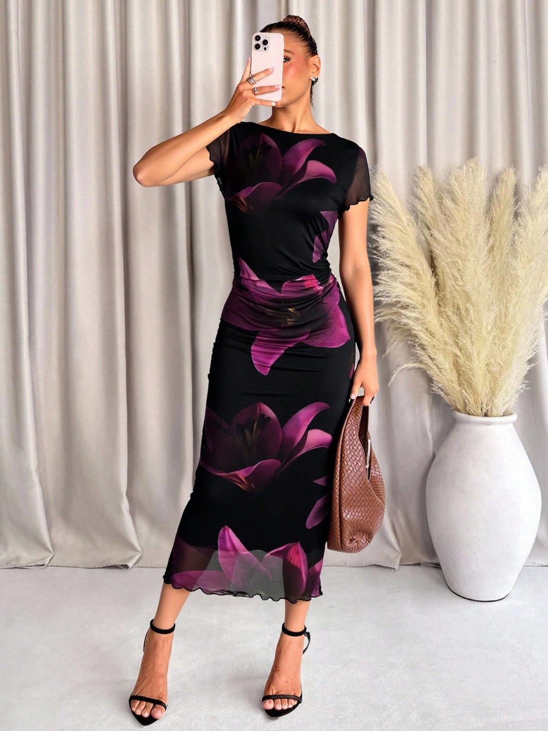 Step out in style with this playful Abstract Cow Print Midi Dress, designed for trendy women who love to turn heads. Its unique pattern adds a fun twist to your daily outings, while the comfortable midi length keeps you feeling confident and chic all day long. Perfect for mixing and matching with your favorite accessories, this dress brings a fresh, fashionable vibe to any casual occasion.