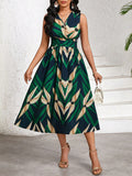 Twirl into summer with this eye-catching mid-length dress! Covered in a playful allover print, it's your new go-to for casual chic. Effortlessly transition from beach walks to dinner dates without missing a beat. This women's dress combines comfort and style for those days when you want to look fabulous without trying too hard!