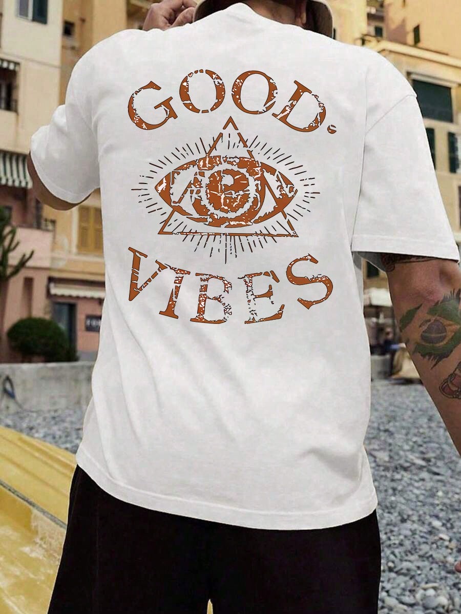 Make a statement with this eye-catching Alphabet Geometric Graphic Print T-Shirt! Perfect for guys who want to add some pizzazz to their spring and summer wardrobe. The bold design turns heads while the comfortable fit keeps you cool during casual outings. Pair with jeans, shorts, or chinos for an instantly stylish look that says "I don't take fashion too seriously, but I still look awesome!"