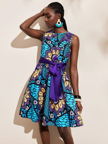 Step into style with our Ankara Print A-Line Dress! Perfect for any occasion, this dress features a trendy Ankara print and a flattering A-line silhouette. Whether you're going casual, attending a wedding, or jetting off on vacation, this dress has got you covered (literally). Time to turn heads with our stylish dress!
