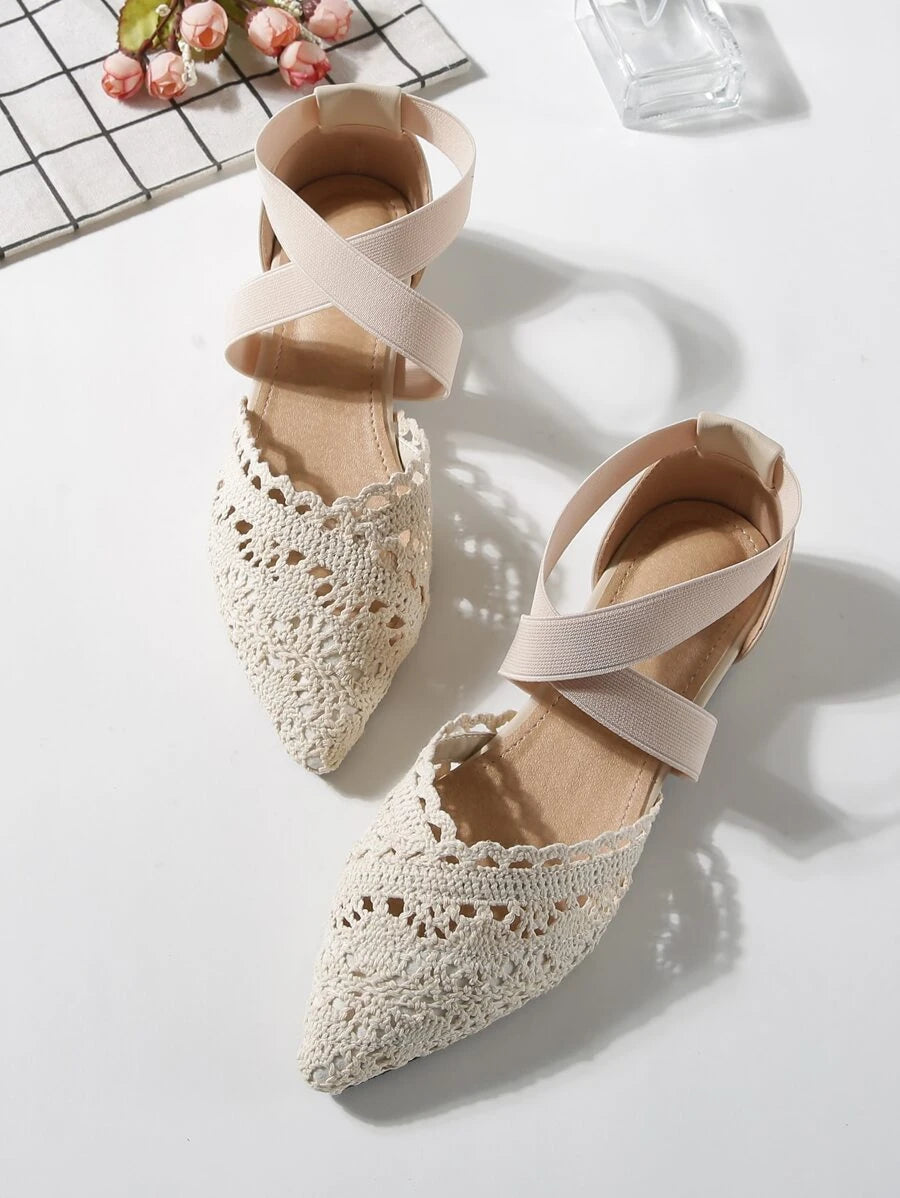 Elevate your everyday style with these charming autumn brown ballet flats. Delicate lace cut-outs add a touch of sophistication, while the elastic band ensures a secure, comfortable fit that moves with you. Perfect for casual outings, work, or weekend adventures, these flats blend timeless elegance with modern practicality. The rich brown tone pairs effortlessly with any wardrobe, making them a versatile staple you'll reach for again and again.