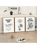Elevate your home bar area with this eye-catching set of 3 modern tequila prints! Perfect for the cocktail enthusiast who doesn't take decorating too seriously. These sleek black bar cart wall art pieces add just the right splash of personality to any space – because let's face it, your walls deserve a drink too! Instantly transform your living room, kitchen, or entertainment area into the chicest spot in town.