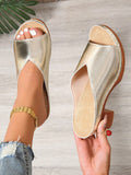 Strut your stuff in these head-turning black chunky heel sandals! With glamorous gold straps that catch the light and an open-toe design perfect for showing off your pedicure, these platform wedges deliver both height and comfort. Your summer wardrobe just got a sassy upgrade that transitions effortlessly from beach days to night outs!