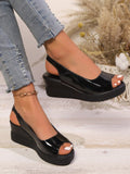 Step into sunny days with these stylish black platform wedge sandals! Designed for women who love a playful twist on casual and vacation looks, these wedges add height and comfort effortlessly. Perfect for spring and summer outings, they pair beautifully with dresses, shorts, or your favorite beachwear. Elevate your warm-weather wardrobe with a fun, flirty vibe that keeps you dancing from day to night.