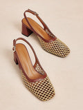 Step out in style with these playful brown woven hollow high heels designed to turn heads. Their unique woven pattern adds a chic twist, while the hollow design keeps your feet cool and comfortable. Perfect for adding a fun, fashionable edge to any outfit, these pumps blend elegance with a touch of whimsy for your next night out or special occasion.