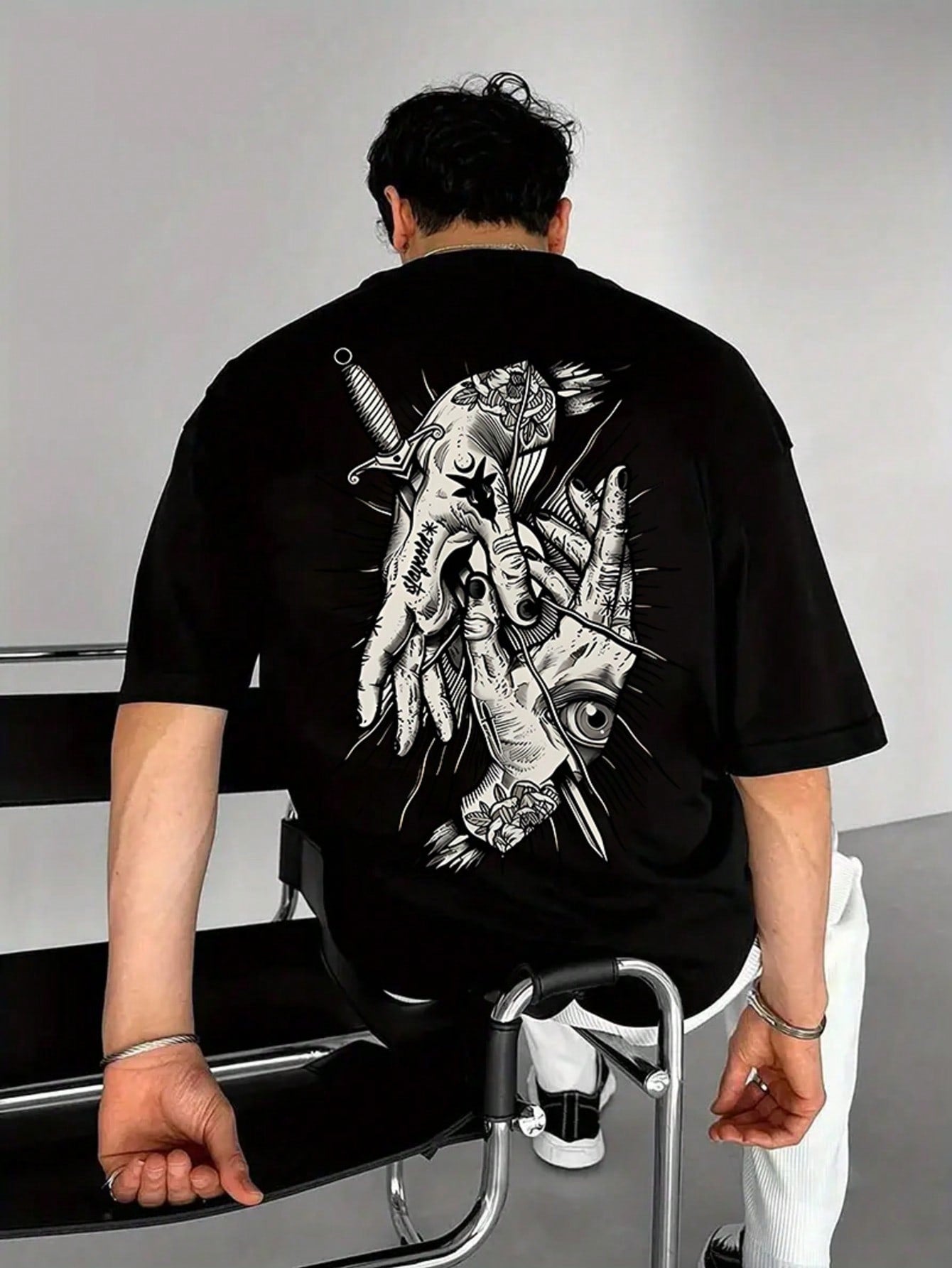 Make a statement with this eye-catching Cartoon Hands Graphic T-Shirt! Crafted from soft cotton, this playful crew neck tee brings a touch of artistic flair to your casual wardrobe. Perfect for sunny spring days or summer adventures, it's the fun, comfortable essential your collection needs. Pair with jeans or shorts for an instantly cool look!