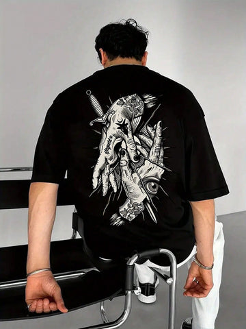 Make a statement with this eye-catching Cartoon Hands Graphic T-Shirt! Crafted from soft cotton, this playful crew neck tee brings a touch of artistic flair to your casual wardrobe. Perfect for sunny spring days or summer adventures, it's the fun, comfortable essential your collection needs. Pair with jeans or shorts for an instantly cool look!