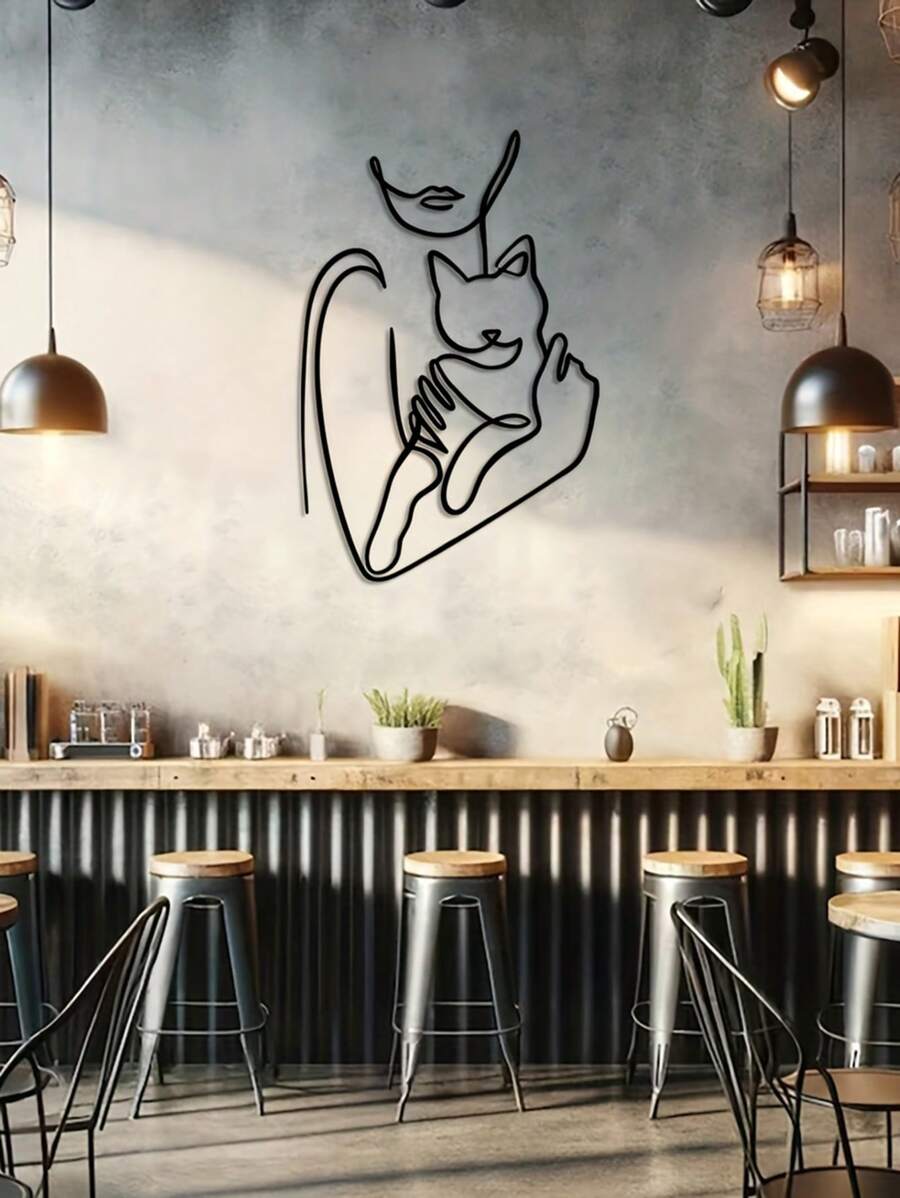 Bring a touch of whimsy to your walls with this Stylish Cat Line Metal Wall Art. Its sleek, modern design captures the playful spirit of cats in a simple yet eye-catching silhouette. Perfect for cat lovers who want to add charm and personality to their home décor or gift something that’s both fun and stylish. Easy to hang and sure to spark smiles, it’s the purr-fect finishing touch for any room.