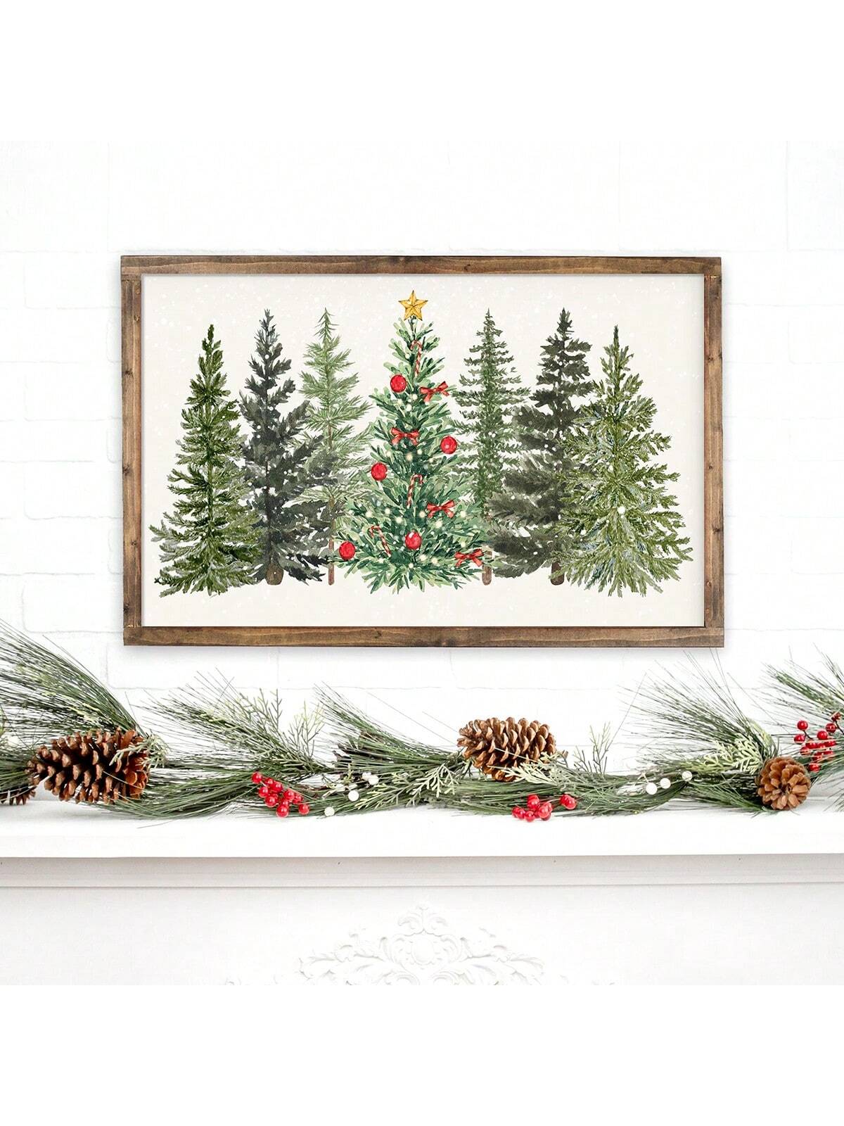 Transform your space into a festive wonderland with this eye-catching Christmas tree canvas decoration. Whether you're decking out your living room, hosting holiday gatherings, or adding seasonal charm to any corner of your home, this stylish piece brings instant yuletide magic. Its vibrant design captures the spirit of the season while complementing any décor style. Hang it proudly and watch guests light up at your festive flair. The perfect way to spread holiday cheer without the mess of a real tree!