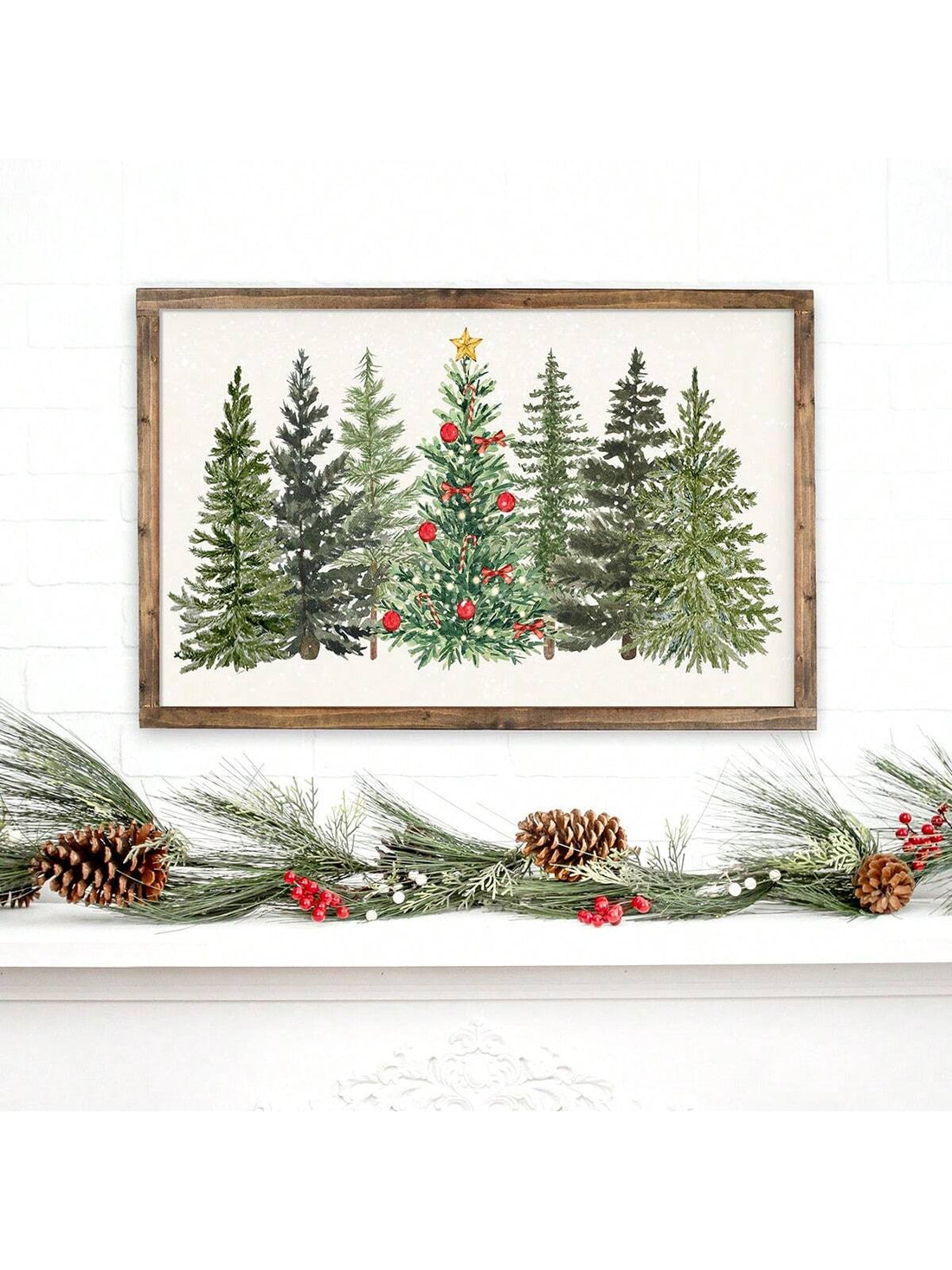 Transform your space into a festive wonderland with this eye-catching Christmas tree canvas decoration. Whether you're decking out your living room, hosting holiday gatherings, or adding seasonal charm to any corner of your home, this stylish piece brings instant yuletide magic. Its vibrant design captures the spirit of the season while complementing any décor style. Hang it proudly and watch guests light up at your festive flair. The perfect way to spread holiday cheer without the mess of a real tree!