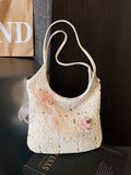 Elevate your everyday style with the Dedoo Lace Tote Bag, a versatile essential that seamlessly transitions from beach days to casual outings. Crafted with delicate lace detailing and finished with an elegant bow accent, this spacious tote combines sophistication with practicality. The open design offers easy access to your essentials, while the sturdy construction ensures durability through daily wear. Whether you're heading to the shore or running errands around town