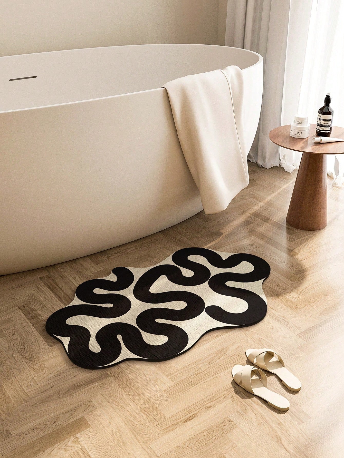 This high-quality Stylish Diatomaceous Earth Bathroom Mat is designed to be both absorbent and anti-slip, keeping your bathroom floor dry and safe. Made from diatomaceous earth, this mat is natural, environmentally friendly and has a stylish design that will enhance any bathroom decor.
