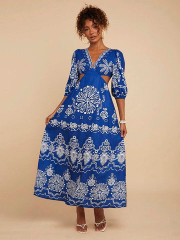 Step into sunshine with this Stylish Floral V-Neck Short Sleeve Dress—your new vacation must-have! Light and breezy, it flows effortlessly while the vibrant floral print adds an extra pop of fun. The flattering V-neck and comfy short sleeves make it perfect for exploring or sipping cocktails by the beach. Easy to wear, hard to resist!