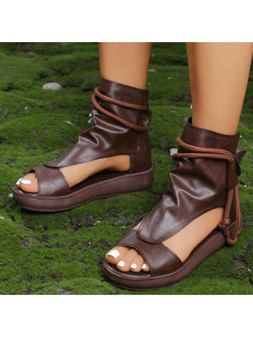 Elevate your summer style with these chic high-top wedge sandals! Crafted from buttery-soft leather with Roman-inspired design, they're the perfect blend of comfort and fashion-forward flair. Strut your stuff from beach to brunch while turning heads and keeping your feet happy. Who said you can't have fun AND height?