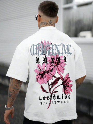 Bring a burst of summer fun to your wardrobe with this stylish men's floral slogan graphic tee. Featuring vibrant floral prints paired with a catchy slogan, it’s perfect for adding effortless cool to any casual outfit. Lightweight and comfortable, this tee keeps you feeling fresh and playful all day long. Ideal for sunny days, weekend hangouts, or just expressing your laid-back vibe with a touch of flair.