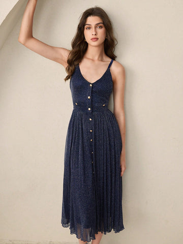 This playful mid-length sleeveless dress is your go-to for sunny days and special occasions alike. Whether you're dancing at a festival, celebrating a wedding, or adding a fun twist to your office look, its breezy design keeps you cool and stylish. Embrace summer with a dress that’s as versatile as your plans!