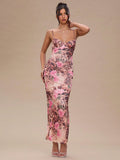 Be the life of the party in this playful and quirky Stylish Pink Floral Leopard Print Bodycon Maxi Dress! Perfect for summer weddings and vacations, this dress is sure to make a statement with its unique print and body-hugging fit. Turn heads and have a blast in this must-have dress!