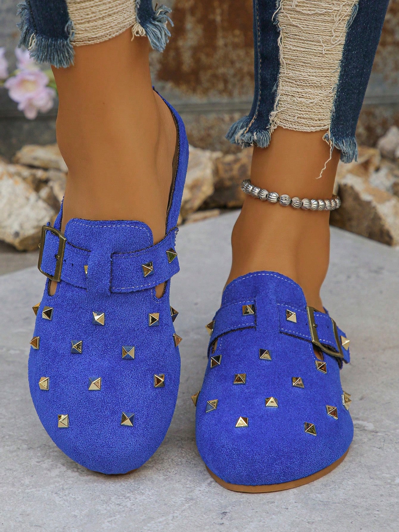 Elevate your summer style with these head-turning platform sandals! The chunky soles add inches to your height without sacrificing comfort, while adjustable straps ensure the perfect fit. Edgy rivet details add just the right amount of attitude to any outfit. Warning: may cause spontaneous compliments and an irresistible urge to strut your stuff!