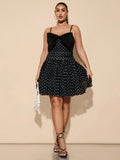 Step into summer with this playful plus size slip dress featuring charming 3D floral accents and classic polka dots. The delicate bowknot adds a flirty touch, making it perfect for sunny dates or casual outings. Lightweight and breezy, it keeps you comfortable while turning heads wherever you go. Embrace your style and confidence in this fun, flattering dress made just for you.