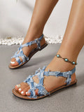 Step into the warmer seasons with style and comfort in these Stylish Plus Size Blue Flat Buckle Sandals. Perfect for beach days, these sandals feature a flat design and adjustable buckle for a secure fit. Elevate your wardrobe and enjoy a carefree and fashionable experience all spring and summer long!
