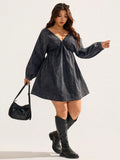Throw on this effortless denim dress and you're basically ready for anything—work, weekend errands, coffee dates, you name it. The relaxed washed finish gives it that perfectly lived-in vibe, while the thoughtfully designed cut celebrates curves and keeps you comfortable all day long. Pair it with sneakers for casual vibes or dress it up with boots and a blazer. This is the dress that does it all without the fuss.