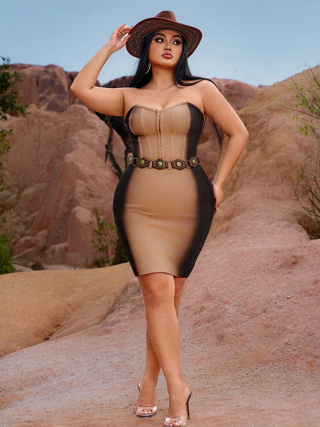 Turn heads at every rave and concert with this Stylish Plus Size Gradient Bodycon Dress. Its vibrant color gradient flows seamlessly, flattering your curves while keeping you cool during spring and summer festivities. Designed for comfort and confidence, it’s the perfect outfit to dance all night and shine under the lights.