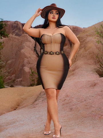Turn heads at every rave and concert with this Stylish Plus Size Gradient Bodycon Dress. Its vibrant color gradient flows seamlessly, flattering your curves while keeping you cool during spring and summer festivities. Designed for comfort and confidence, it’s the perfect outfit to dance all night and shine under the lights.