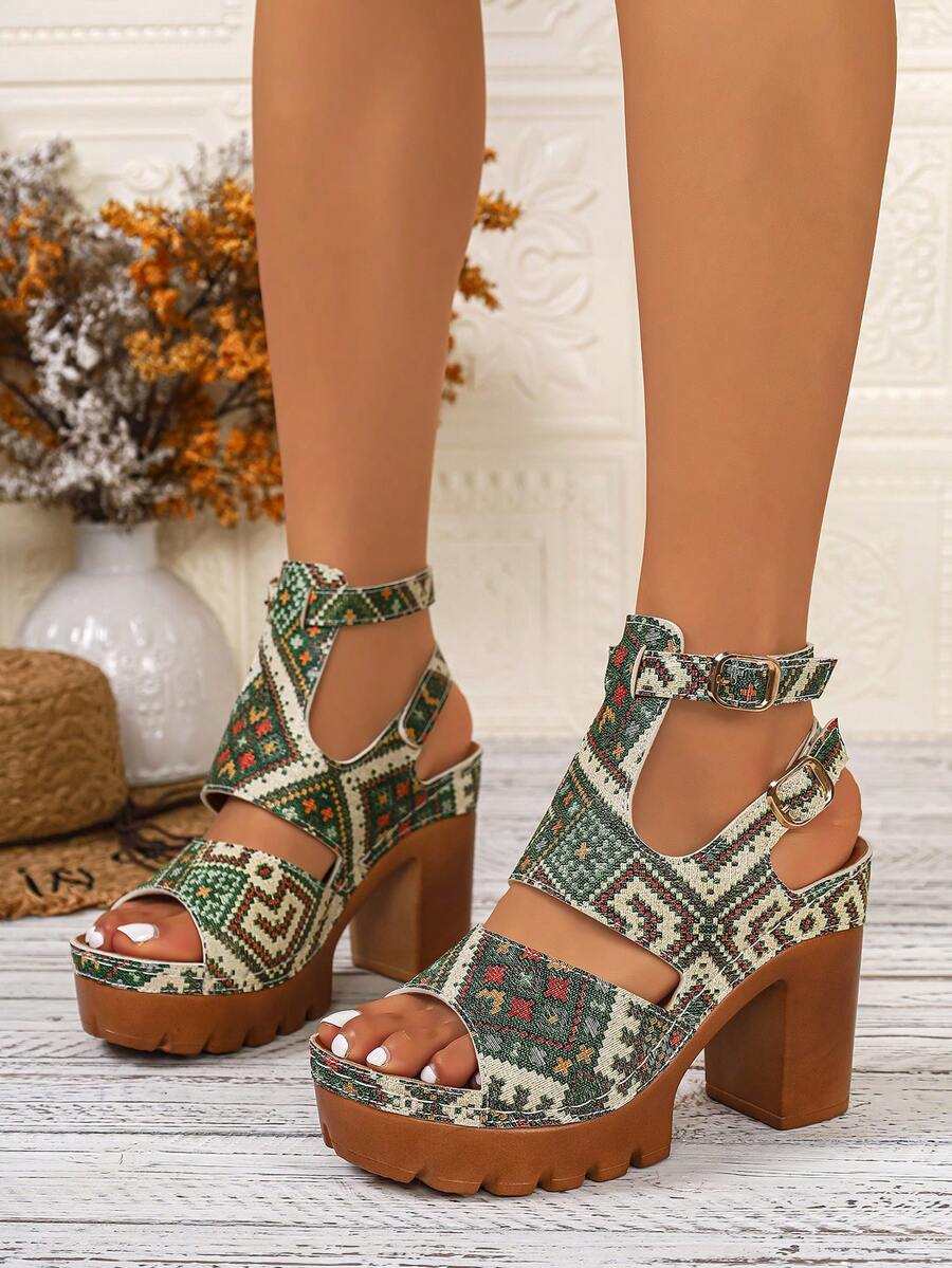 Step into confidence with these stunning plus-size hollow-out high heel chunky sandals. Designed for comfort and style, the chunky heel provides stability while the intricate hollow-out detailing adds a modern, eye-catching appeal. Perfect for summer outings, casual dates, or evening events, these sandals elevate any outfit. The generous sizing ensures a perfect fit for all body types. Slip them on and feel fabulous all day long.