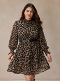 Unleash your wild side with this Stylish Plus Size Leopard Print Flare Dress! Its playful flare and bold print make dressing up fun and effortless, perfect for turning heads at any casual outing. Comfortable and flattering, it effortlessly blends sass with ease, letting you embrace your curves with confidence and charm.