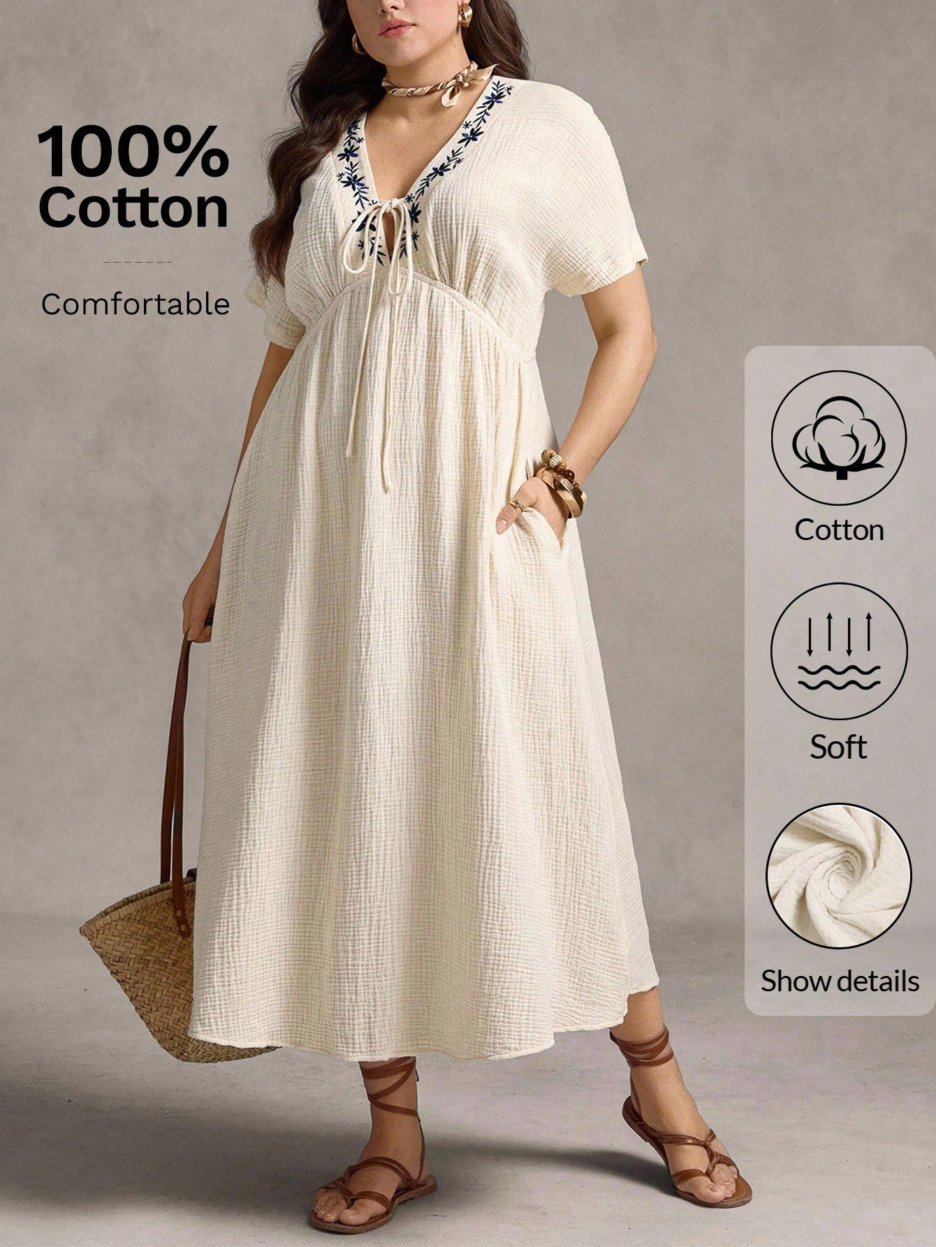 Step into fall with flair in this Stylish Plus Size Midi Dress, featuring a tied waist that flatters every curve. Perfect for concerts, classrooms, or cozy weekends, its versatile design lets you mix and match with your favorite boots and jackets. Embrace the season’s spirit while staying comfortable and confident wherever you go!