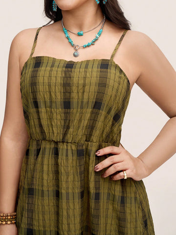 Step into summer with this Stylish Plus Size Plaid Strap Dress, designed to keep you cool and confident. Its vibrant plaid pattern and adjustable straps make it a fun, flattering choice for vacations or casual days out. Lightweight and breezy, it’s your go-to dress for effortless style and comfort all season long.
