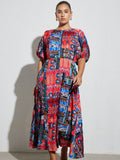 Step into summer with this Stylish Plus Size Retro Printed Puff Sleeve Dress, designed to bring effortless elegance and a playful vintage vibe to your wardrobe. Its charming puff sleeves and eye-catching retro print create a fun, flattering silhouette that celebrates your curves. Perfect for sunny days and warm evenings, this dress combines comfort with timeless style, making every outing feel like a joyful occasion. Embrace your unique flair and turn heads with this delightful summer essential.