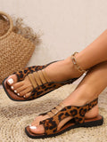 Step into wild comfort with these eye-catching plus size slip-on sandals! The bold leopard print adds a playful pop to any outfit, while the adjustable buckle ensures your perfect fit. Easy to slip on for quick errands or day-long adventures, these sandals combine head-turning style with the practical comfort you deserve. Unleash your fierce fashion sense with every step!
