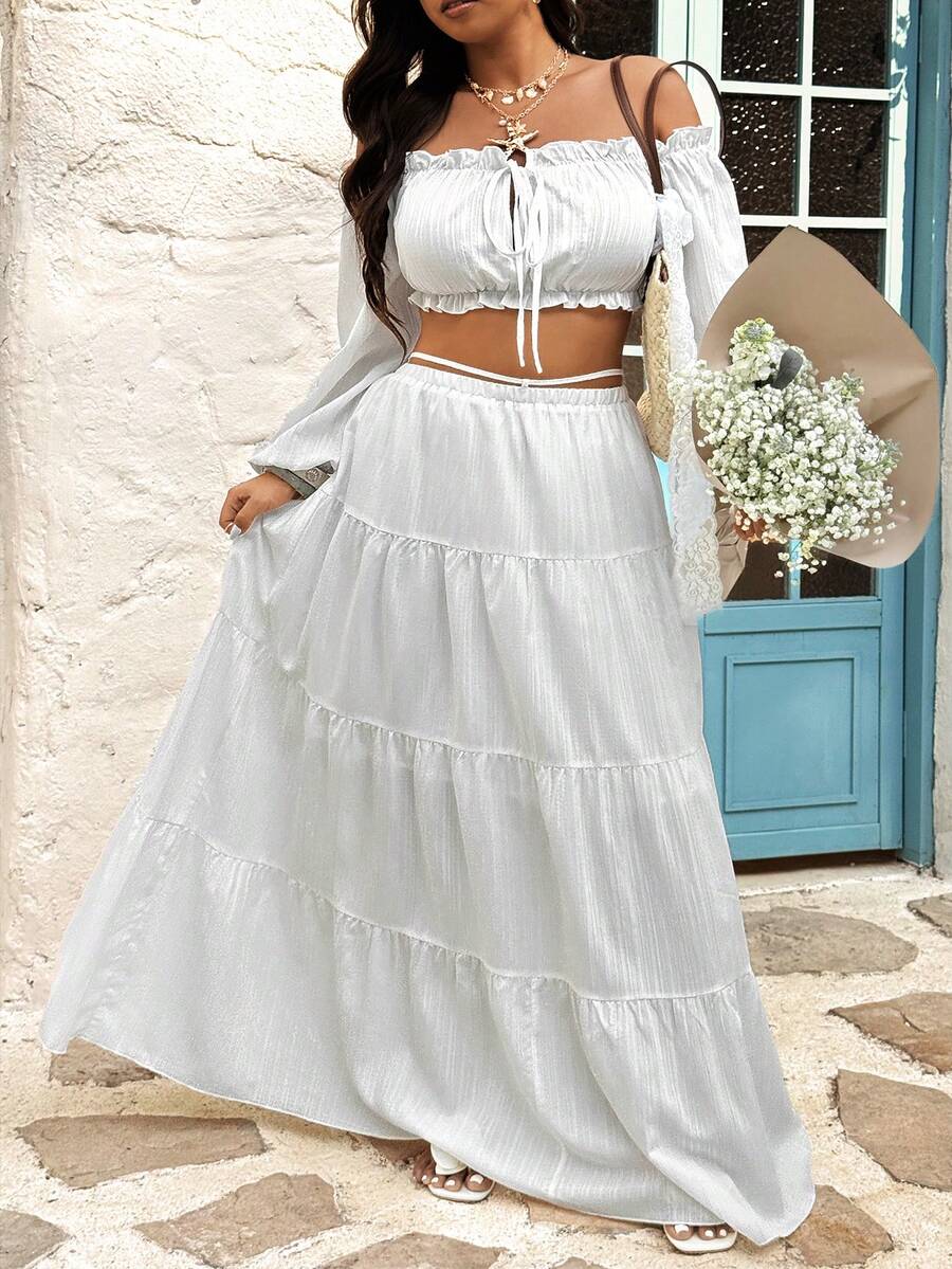 Experience the breathtaking fusion of artisanal coastal heritage and sharp, modern architectural tailoring. This stunning multi-layered 2 piece ensemble is meticulously designed for the woman who values a high-fashion, "quiet luxury" approach to seasonal dressing—the ultimate centerpiece for prestigious vacation retreats, exclusive beach clubs, and high-authority summer outings.