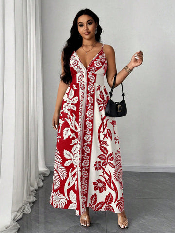 Embrace sunny days with this playful plus size sleeveless dress, featuring a vibrant print that adds a splash of fun to your summer wardrobe. Designed for comfort and style, it effortlessly keeps you cool while turning heads wherever you go. Perfect for casual outings or relaxed weekends, this dress makes summer chic easy and enjoyable.