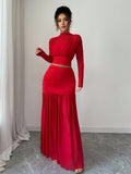 Make a statement at your next big celebration in this stunning red A-line dress! The eye-catching mesh patchwork details add modern flair and dimension, while the classic A-line silhouette flatters every figure. Perfect for graduations, holiday parties, and special occasions where you want to turn heads. Comfortable enough to dance the night away, stylish enough to steal the spotlight. This dress is your go-to for looking fabulous when it matters most!