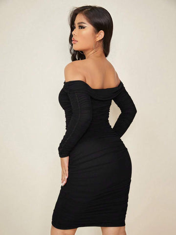 Step into spring and summer with this playful brown mesh dress, featuring flirty ruffled off-shoulder sleeves that add a touch of charm. Lightweight and breathable, it’s perfect for dancing the night away at prom or making a stylish impression at business casual events. Embrace effortless elegance with a dress that moves with you, combining comfort and chic in one delightful package.